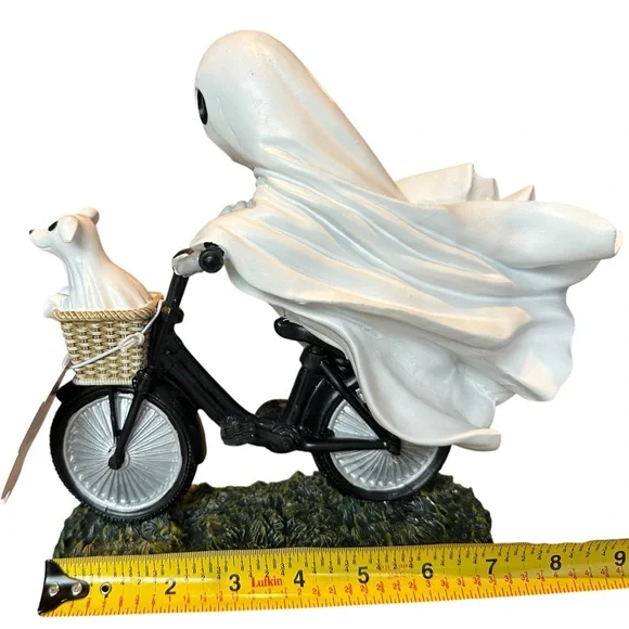 NWT Viral Ghost and Dog Bicycle Figurine - Picture 3 of 4